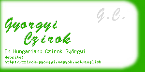 gyorgyi czirok business card